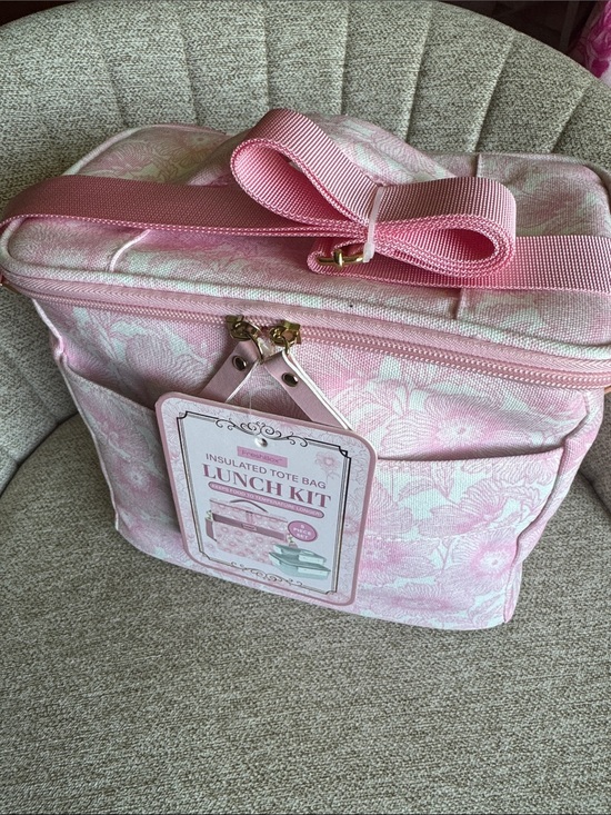 Handbags - New Pink Floral Insulated Tote Lunch Kit